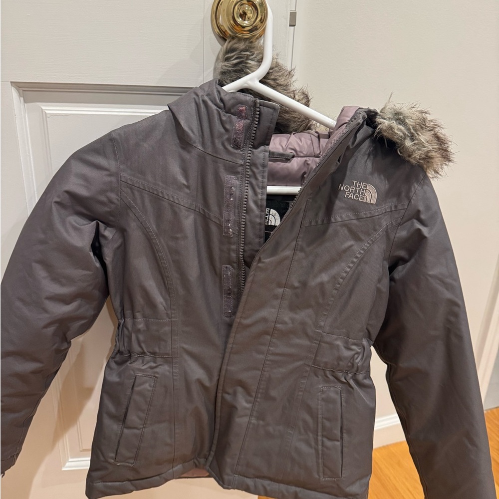 The North Face Kids Charcoal Puffer Jacket